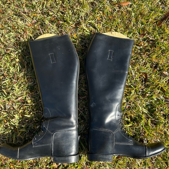 Black Leather Riding Boots - Picture 2 of 10